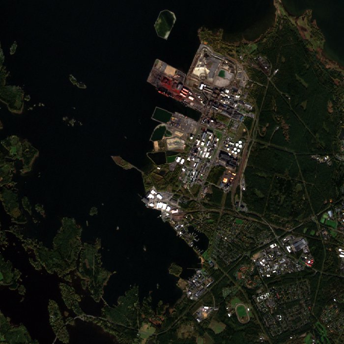 Satellite picture of Kokkola cobalt refinery